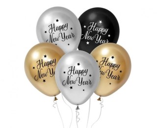 Balon gumowy Godan Happy New Year mix 12cal (GZ-HNY5) Godan