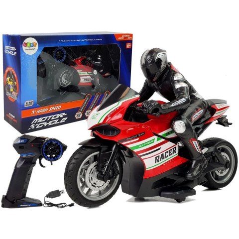 Motocykl Lean Sportowy Ścigacz Zdalnie Sterowany 2.4G Zasięg 35 m Czerwony (9071) Lean Motocykl Lean Sportowy Ścigacz Zdalnie Sterowany 2.4G Zasięg 35 m Czerwony (9071) Lean