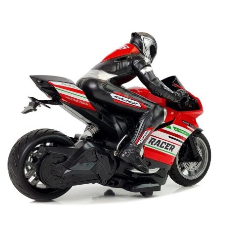 Motocykl Lean Sportowy Ścigacz Zdalnie Sterowany 2.4G Zasięg 35 m Czerwony (9071) Lean Motocykl Lean Sportowy Ścigacz Zdalnie Sterowany 2.4G Zasięg 35 m Czerwony (9071) Lean