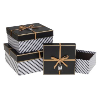 Pudełko na prezent Rozette (pug-23295 kw black set 3) Rozette