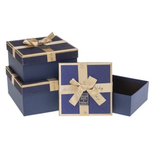 Pudełko na prezent Rozette (pug-24242 kw blue set 3) Rozette