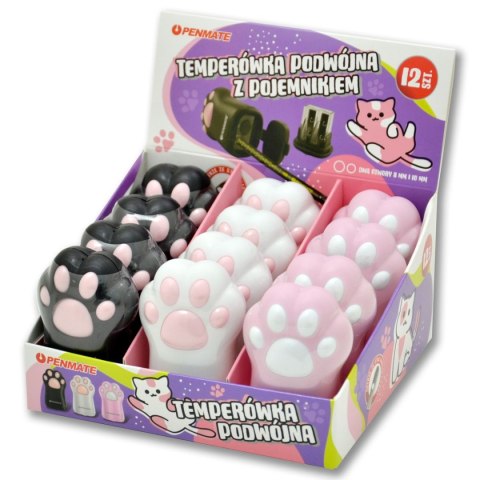 Temperówka Kolori podwójna kocia łapka 5906910831428 mix (TT7034) Kolori Temperówka Kolori podwójna kocia łapka 5906910831428 mix (TT7034) Kolori