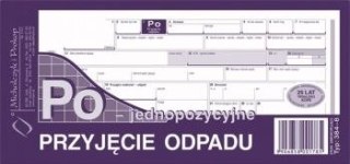 Druk samokopiujący Michalczyk i Prokop Przyjęcie odpadu jednopozycyjne 1/3 A4 80k. (384-8) Michalczyk i Prokop