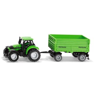 Traktor SIKU DEUTZ-FAHR z przyczepą 2-osiową (S1606) SIKU