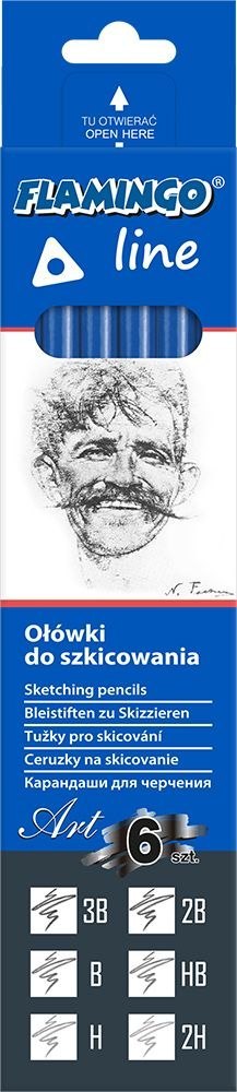 Ołówek Flamingo Line w kartonowym pudełku (różne) Flamingo Line
