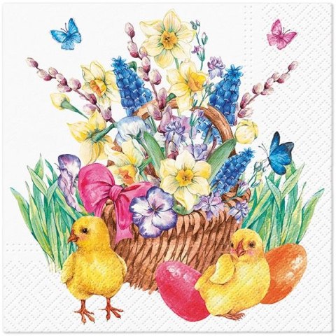 Serwetki Paw WN Easter Bouquet mix nadruk bibuła [mm:] 330x330 (TL124900) Paw