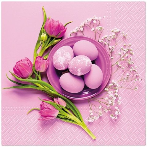 Serwetki Paw WN Purple Easter mix nadruk bibuła [mm:] 330x330 (TL123300) Paw