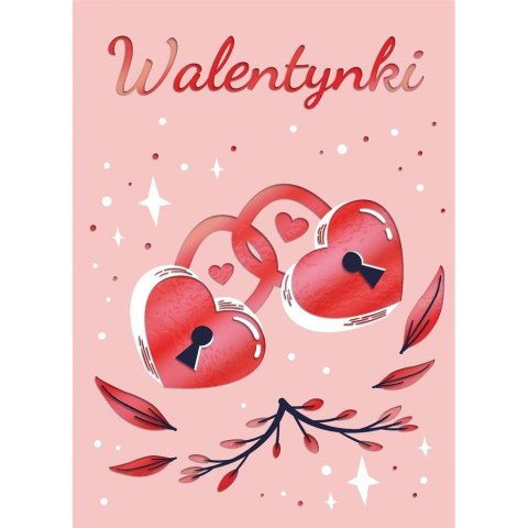 Kartka składana Henry Karnet B6 Walentynki KŁÓDKI B6 (5905701487493) Henry