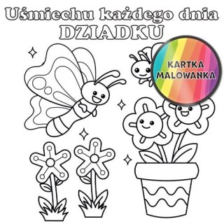 Kartka składana Henry Karnet KW kolorowanka MOTYL DZIADEK kw (5905701488018) Henry