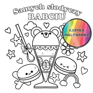 Kartka składana Henry Karnet KW kolorowanka SŁODYCZE BABCIA kw (5905701487981) Henry