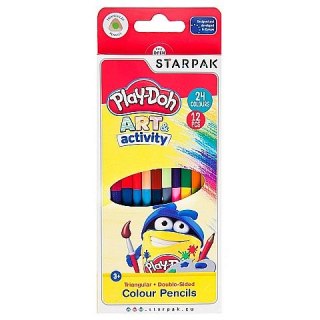 Kredki ołówkowe Starpak Play Doh trójkątne, 2-stronne, 24 kolory 24 kol. (453908) Starpak