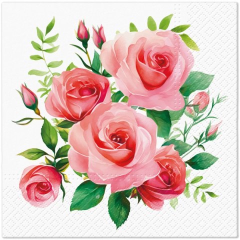 Serwetki Paw TaT Bouquet Of Roses mix bibuła [mm:] 330x330 (TL127800) Paw