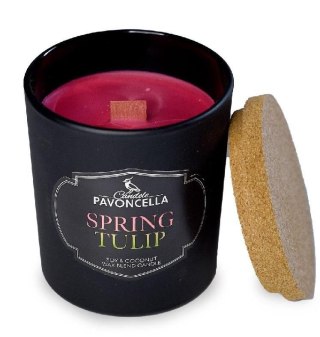 Świeczka ozdobna Pavoncella Classico Spring Tulip czarna 135 g (5905711530998) Pavoncella