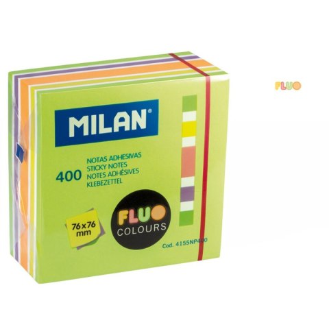 Notes samoprzylepny Milan F mix fluo 400k [mm:] 76x76 (4155NP400) Milan