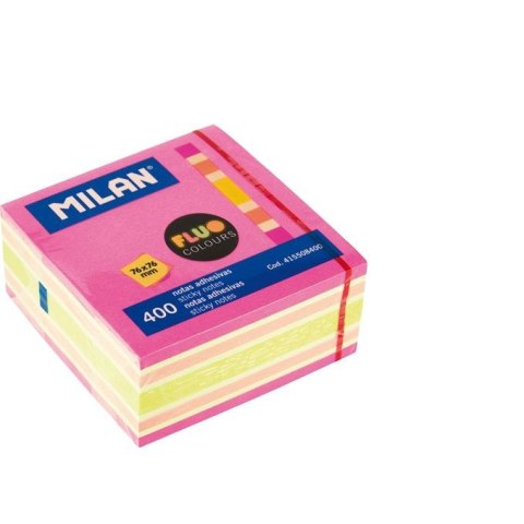 Notes samoprzylepny Milan mix fluo 400k [mm:] 39x76 (415508400) Milan