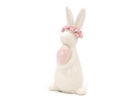 Ozdoba wielkanocna One Dollar zając ceramiczny z jajkiem (359185) One Dollar Ozdoba wielkanocna One Dollar zając ceramiczny z jajkiem (359185) One Dollar
