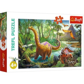Puzzle Trefl wędrówka dinozaurów 60 el. (17319) Trefl