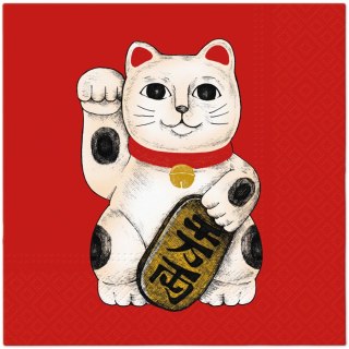 Serwetki Paw Lunch Maneki Neko mix nadruk bibuła [mm:] 330x330 (SDL147100) Paw