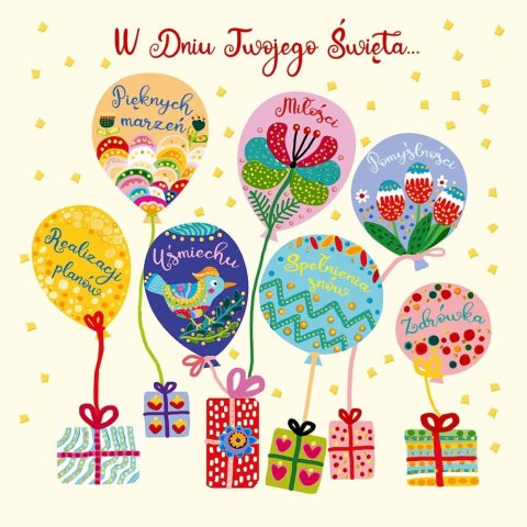 Kartka składana Henry Karnet KW BALONOWE ŻYCZENIA kw (5905701484126) Henry Kartka składana Henry Karnet KW BALONOWE ŻYCZENIA kw (5905701484126) Henry