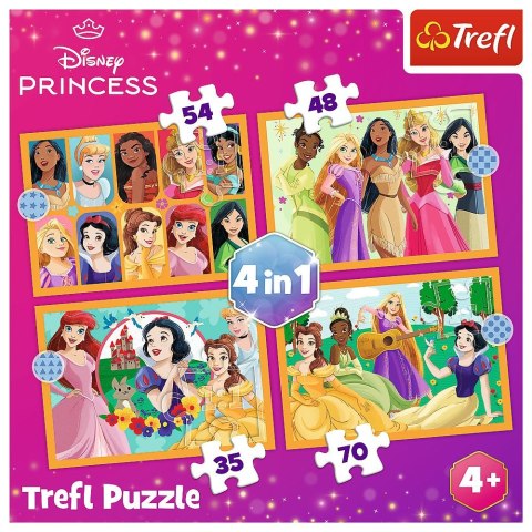 Puzzle Trefl Disney Princess Bajkowe historie 4w1 el. (34651) Trefl Puzzle Trefl Disney Princess Bajkowe historie 4w1 el. (34651) Trefl