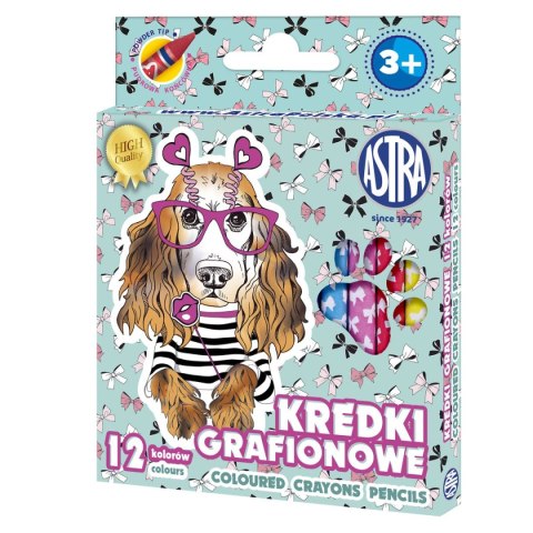 Kredki świecowe Astrakids grafionowe 12 kol. (316121010) Astrakids