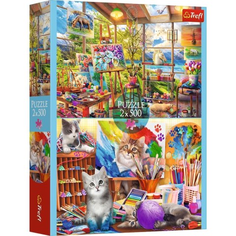 Puzzle Trefl Sztuka malowania 2x500 el. (37530) Trefl Puzzle Trefl Sztuka malowania 2x500 el. (37530) Trefl