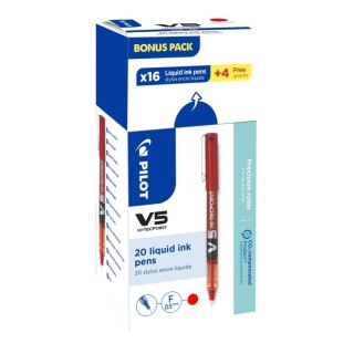 Cienkopis Pilot czerwony V5 czerwony 0,3mm 1kol. (PIBX-V5-R-BOX) Pilot