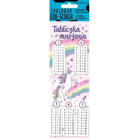 Zakładka do książki Henry Ściąga tabkiczka mnożenia unicorn tęcza (5905701482696) Henry Zakładka do książki Henry Ściąga tabkiczka mnożenia unicorn tęcza (5905701482696) Henry
