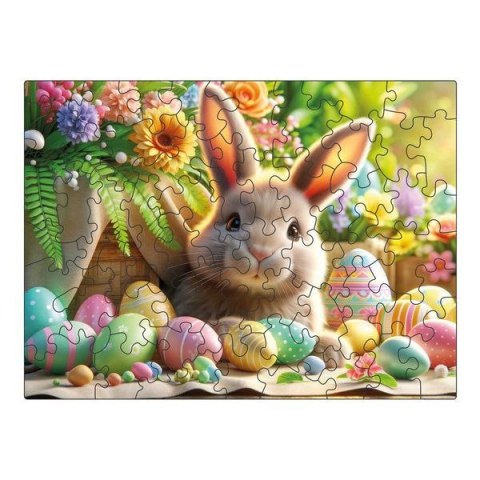 Puzzle Multigra drewniane Wielkanocny zajączek 50 el. Multigra