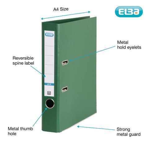 Segregator dźwigniowy Elba 5 cm Pro+ A4 50mm zielony (100202107) Elba Segregator dźwigniowy Elba 5 cm Pro+ A4 50mm zielony (100202107) Elba