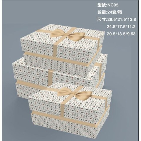 Pudełko na prezent Rozette (PUG-23262-PR set 3 pcs) Rozette Pudełko na prezent Rozette (PUG-23262-PR set 3 pcs) Rozette