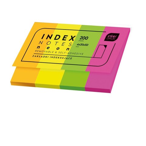 Zakładki indeksujące Interdruk 200k [mm:] 20x50 (IZAKIND200N) Interdruk