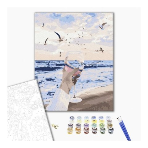 Zestaw kreatywny Brushme Malowanie Po Numerach 40x50 cm morze w szklance (BR-BS52416) Brushme