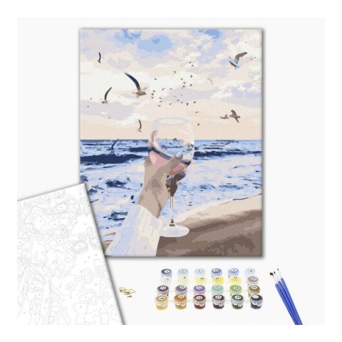 Zestaw kreatywny Brushme Malowanie Po Numerach 40x50 cm morze w szklance (BR-BS52416) Brushme
