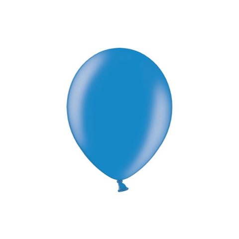 Balon gumowy Partydeco metalizowany 100 szt niebieski 300mm (14M-065) Partydeco