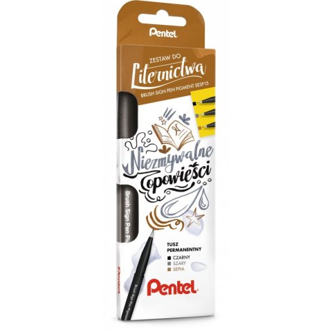 Flamaster Pentel 3 kol. (SESP15-ST3ANSPPL) Pentel