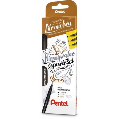 Flamaster Pentel 3 kol. (SESP15-ST3ANSPPL) Pentel