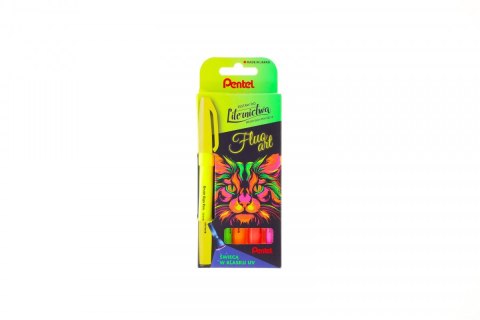 Flamaster Pentel Pisak BRUSH SIGN PEN 5 SZT (SES15C-ST5FLUOPL) Pentel Flamaster Pentel Pisak BRUSH SIGN PEN 5 SZT (SES15C-ST5FLUOPL) Pentel