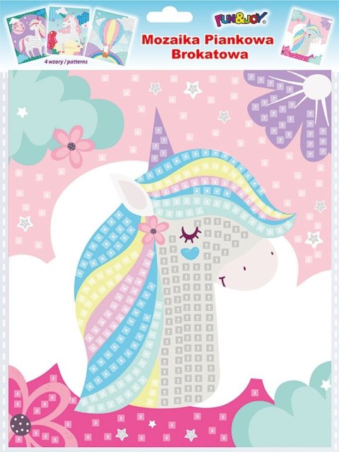 Mozaika Fun&Joy Glitter Unicorn 4 wzory: jednorożce. (FJSR2201) Fun&Joy Mozaika Fun&Joy Glitter Unicorn 4 wzory: jednorożce. (FJSR2201) Fun&Joy