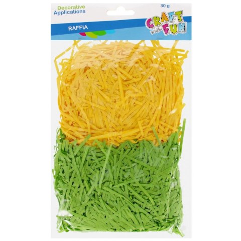 Rafia Craft With Fun zielony/żółty 30g (555382) Craft With Fun Rafia Craft With Fun zielony/żółty 30g (555382) Craft With Fun