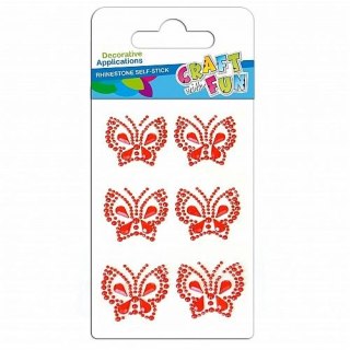 Kryształki Craft with Fun samoprzylepne czerwone (382482) Craft with Fun