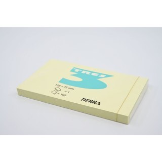 Notes samoprzylepny Tres pastel żółty żółty 100k [mm:] 125x75 (NOTZ12575) Tres