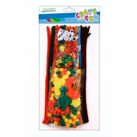 Zestaw kreatywny Craft with Fun pompon i druciki (463781) Craft with Fun Zestaw kreatywny Craft with Fun pompon i druciki (463781) Craft with Fun