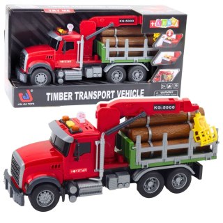 Ciężarówka Lean ze światłem i dźwiękiem, transport drewno (21447) Lean