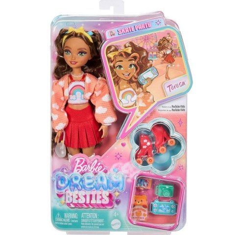 Lalka Barbie Dream Besties modowa Teresa na wrotkach + akcesoria [mm:] 290 (JFX98) Barbie