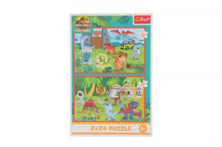 Puzzle Trefl Universal Jurassic World Małe dinozaury 2x24 el. (34437) Trefl