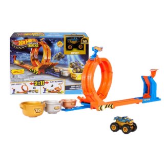 Tor wyścigowy Hot Wheels City pętla skok po trofeum (JBX64) Hot Wheels