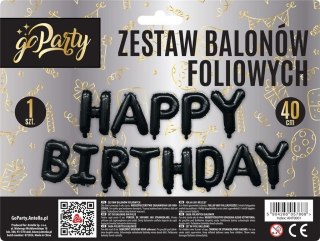Balon foliowy Antella zestaw balonów 13 elementów Happy Birthday czarne Antella