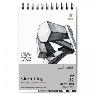 Blok artystyczny Winsor Szkicownik ze spiralą Sketching A5 110g 50k [mm:] 210x150 (6672001) Winsor