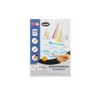 Blok rysunkowy Rexus kolor premium A4 kolorowy 120g 16k [mm:] 210x297 Rexus